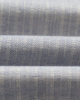 wax london men's Kurt - Light Blue Herringbone Cotton Shorts