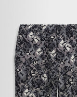 wax london men's Kurt - Navy And Ecru Tile Jacquard Relaxed Fit Trousers