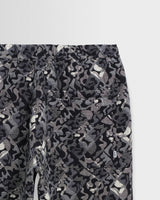 wax london men's Kurt - Navy And Ecru Tile Jacquard Relaxed Fit Trousers