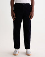wax london men's Kurt - Navy Cotton Corduroy Trouser