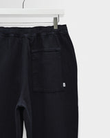 wax london men's Kurt - Navy Crinkle Cotton-Linen Relaxed Fit Trousers