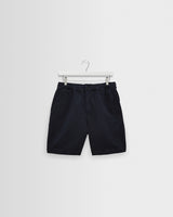 wax london men's Kurt - Navy Crinkle Cotton-Linen Shorts