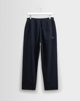 wax london men's Kurt - Navy Organic Cotton Trousers