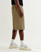 wax london men's Kyle - Light Khaki Organic Cotton Twill Shorts