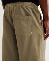 wax london men's Kyle - Light Khaki Organic Cotton Twill Shorts