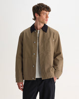 wax london men's Landor - Light Khaki Canvas Jacket