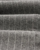 wax london men's Malham - Charcoal Grey Pinstripe Wool Trousers