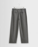 wax london men's Malham - Charcoal Grey Pinstripe Wool Trousers