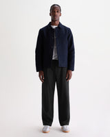 wax london men's Malham - Dark Grey Wool Blend Trouser