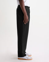 wax london men's Malham - Dark Grey Wool Blend Trouser