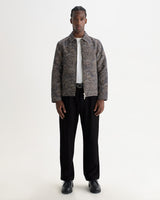 wax london men's Malham - Navy Wool Blend Trouser