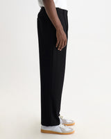 wax london men's Malham - Navy Wool Blend Trouser