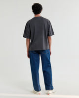 wax london men's Mark - Washed Black Compact Cotton T-Shirt