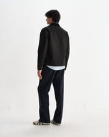wax london men's Mason - Black Peached Canvas Work Jacket