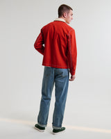 wax london men's Mason - Red Peached Canvas Work Jacket