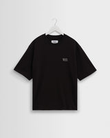 wax london men's Milton - Black And Beige Botanical Graphic Cotton T-Shirt