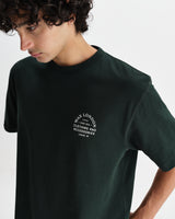wax london men's Milton - Bottle Green Stacked Text Graphic Organic Cotton T-Shirt