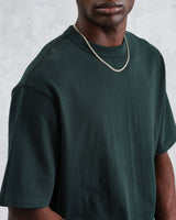wax london men's Milton - Dark Green Emerised Organic Cotton T-Shirt