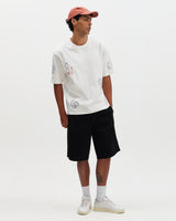wax london men's Milton - Ecru Sun Doodle Organic Cotton Graphic T-Shirt