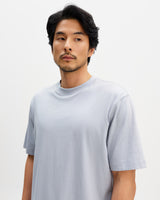 wax london men's Milton - Light Blue Organic Compact Cotton T-Shirt