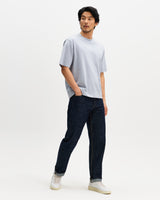 wax london men's Milton - Light Blue Organic Compact Cotton T-Shirt