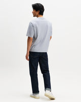 wax london men's Milton - Light Blue Organic Compact Cotton T-Shirt