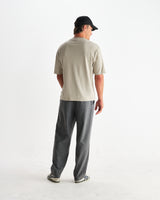 wax london men's Milton - Light Sage Organic Emorised Cotton T-Shirt
