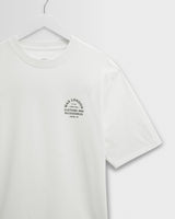 wax london men's Milton - Off White Stacked Text Graphic Organic Cotton T-Shirt