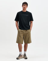 wax london men's Milton - Washed Black Organic Cotton Cove Graphic T-Shirt
