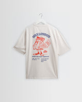 wax london men's Milton - White Pizza Delivery Graphic T-Shirt