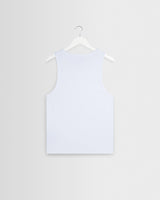 wax london men's Montague - White Ribbed Organic Cotton Vest