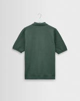 wax london men's Naples - Sea Green Retro Diamond Knitted Polo