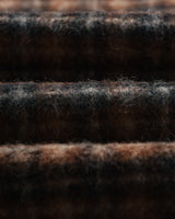wax london men's Osier - Navy And Brown Drawn Check Jacket