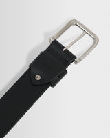 wax london men's Paton - Black Leather Belt