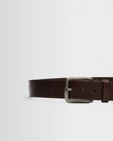 wax london men's Paton - Brown Embroidered Leather Belt