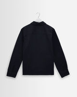 wax london men's Rockley - Navy Honeycomb Jacquard Overshirt