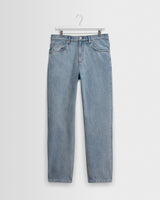 wax london men's Russell - Light Blue Wash Straight Fit Denim Jeans