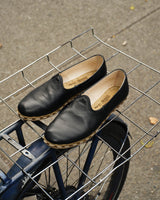 wax london men's Sabah – Glove Black Leather Shoes