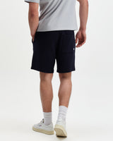 wax london men's Sam - Navy Textured Waffle Shorts