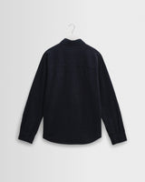 wax london men's Shelly - Navy Seersucker Corduroy Shirt