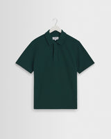 wax london men's Shore - Bottle Green Textured Short-Sleeve Polo Shirt