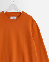 wax london men's Sidney - Washed Orange Loopback Cotton Sweatshirt