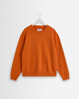 wax london men's Sidney - Washed Orange Loopback Cotton Sweatshirt