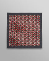 wax london men's Sloane - Burgundy Painted Geometric Neck Scarf