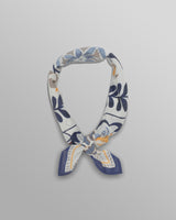 wax london men's Sloane - Navy And Yellow Floral Tile Neck Scarf