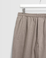 wax london men's Tyne - Natural Chalk Stripe Trousers