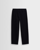 wax london men's Tyne - Navy Cotton Poplin Loose Fit Trousers