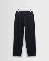 wax london men's Tyne - Navy Wool-Blend Trousers