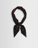 wax london men's Vallance - Black And Brown Paisley Neck Scarf