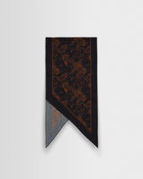 wax london men's Vallance - Black And Brown Paisley Neck Scarf